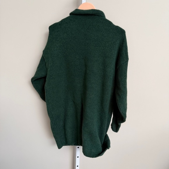 Peach Cozy Green Turtleneck Sweater made in Korea size S oversized - Picture 3 of 4